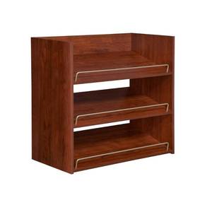 lot 35117 image: ClosetMaid Impressions 3-Shelf Shoe Organizer in Dark Cherry