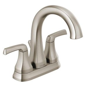 lot 35245 image: Delta 25770LF-SP Portwood 4 in. Centerset 2-Handle Bathroom Faucet in SpotShield Brushed Nickel