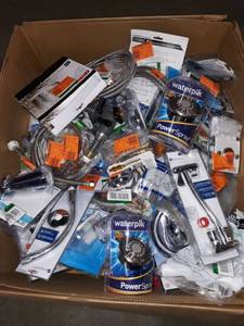 lot 35255 image: A Box of Mixed Bathroom plumbing Items
