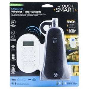 lot 36531 image: myTouchSmart Wireless Programmable OutdoorIndoor Digital Timer with Remote, 2-Outlet, 35167