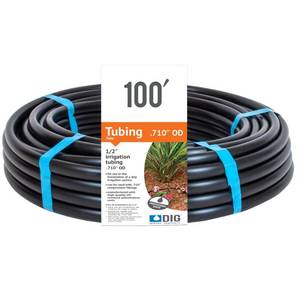 lot 36547 image: DIG 12 in. (0.710 O.D.) x 100 ft. Poly Drip Irrigation Tubing, Blacks