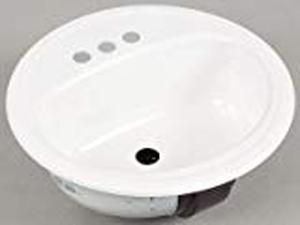 lot 36548 image: LAVATORY STEEL RND WHT 19IN