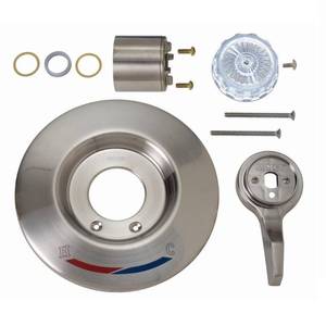 lot 36551 image: BrassCraft SKD0206 D Mixet MTR-9 SN Single Handle Tub and Shower Trim Kit, PVD Satin Nickel and Clear Finishes