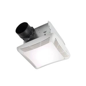 lot 36553 image: NuTone 80 CFM Ceiling Bathroom Exhaust Fan with Light, White