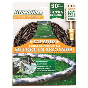 lot 36558 image: 50 HydroHose Compact Garden Hose And Brass Nozzle - Gray Camo - Saint Tropez