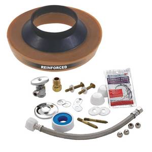 lot 36561 image: (2) Everbilt No-Seep #3 Toilet Installation Kit for Wall Water Supply