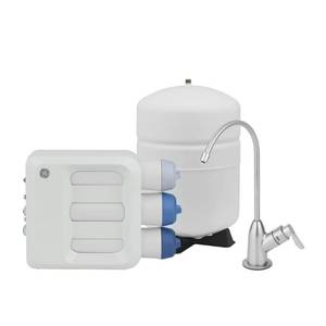 lot 35230 image: GE Under Sink Reverse Osmosis Water Filtration System, White Filter Housing