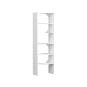 lot 35143 image: ClosetMaid Style 15 in. D x 25 in. W x 82 in. H White Melamine Floor Mount 6-Shelves Closet System