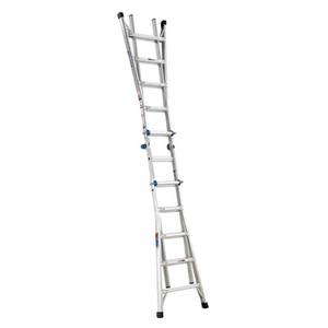 lot 35160 image: Werner MT-22 300-Pound Duty Rating Telescoping Multi-Ladder, 22-Foot