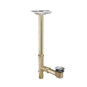 lot 35161 image: American Standard 1599.205.295 Deep Soak Max Drain with Unique Top-Mount Overflow, Allows 3-Inch Deeper Water Level, Satin Nickel