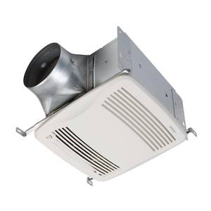 lot 35191 image: Broan QTDC Series 110 CFM-150 CFM Humidity Sensing Bathroom Exhaust Fan, ENERGY STAR, White
