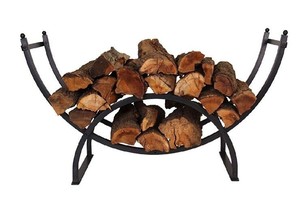 lot 5005 image: Patio Watcher 3-Foot Curved Firewood Rack Log Rack