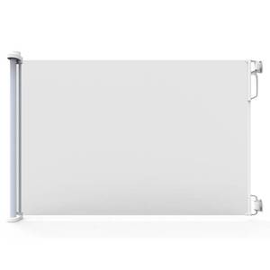 lot 5070 image: Perma Child Safety 33 in. H Extra Wide Indoor Retractable Child Safety Gate, White, Up to 71 in. W