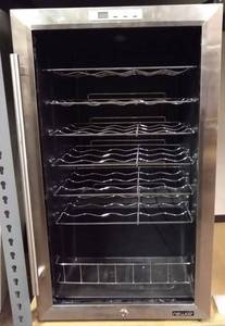 lot 5079 image: NewAir 33-Bottle Freestanding Wine Cooler Fridge BROKEN GLASS DOOR
