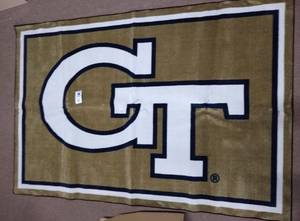 lot 5095 image: FANMATS NCAA Georgia Tech Yellow Jackets Nylon Face 5X8 Plush Rug