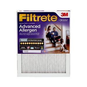 lot 5098 image: 3 Pack of Filtrete 12x20x1, Healthy Living Advanced Allergen Reduction HVAC Furnace Air Filter, 1500 MPR, 1 Filter