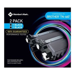 lot 5106 image: Members Mark 980150296 Brother Tn6602 Toner Cartridges Black, 2-pack