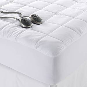 lot 15825 image: King Premium Electric Mattress Pad - Sunbeam, White