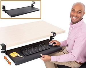 lot 15865 image: Stand Steady Easy Clamp On Keyboard Tray