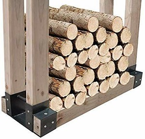 lot 15883 image: Urban Deco Outdoor Firewood Log Rack Bracket Kit,Firewood Storage Racks,Wood Storage Racks Adjustable to Any Length Screws Included,Wood Rack for Firewood for Home Camping Trips Durable Gray