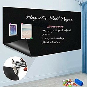 lot 15910 image: Magnetic Chalkboard Sticker for Wall  Non-Adhesive Back Blackboard Contact Paper  36 x 24 Inches, Thick and Removable �� �� �� �� �� �� ��