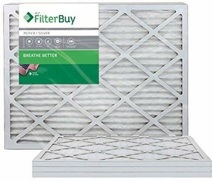 lot 15911 image: AFB Silver MERV 8 18x25x1 Pleated AC Furnace Air Filter. Pack of 4 Filters. 100% produced in the USA.