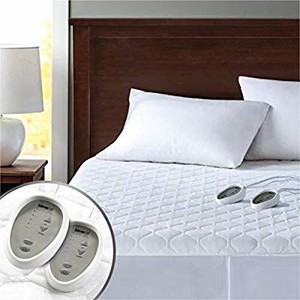 lot 15927 image: Degrees of Comfort Cozy Electric Bed Warmer  Heated Mattress Pad King Size Dual Control  Auto Shut-Off  Customizable Heat Zones 12.5ft Cord, Lower Energy Bill & MusclesJoints Relief, 78x80 Inch