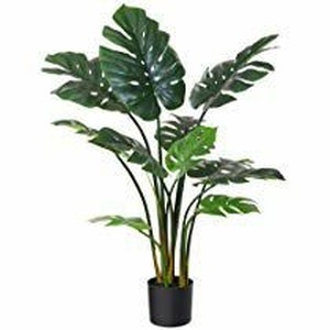 lot 15956 image: Fopamtri Artificial Monstera Deliciosa Plant 43 Inch Fake Tropical Palm Tree Perfect Faux Swiss Cheese Plant for Home Garden Office Store Decoration-11 Leaves-Pack of 1
