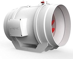 lot 15981 image: Vtronic 8 Mixed Flow Inline Duct Fan Pre-Wired Booster Fan, 850 CFM Speed