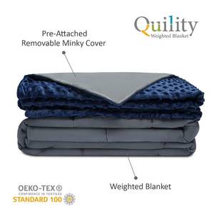 lot 15933 image: Quility Premium Adult Weighted Blanket & Removable Cover  20 lbs  60x80