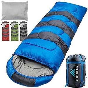 lot 5002 image: HiHiker Camping Sleeping Bag  Travel Pillow wCompact Compression Sack