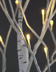 lot 15996 image: 2 pack Lightshare 6FT 72L LED Birch Tree,Warm White