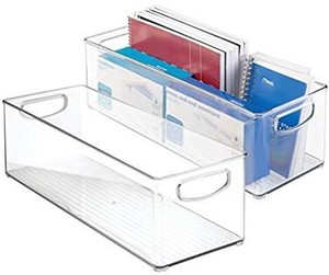 lot 17475 image: 8 pack mDesign Large Stackable Plastic Storage Bin