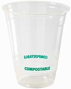 lot 17487 image: Compostable PLA Cup for Cold Beverages, 12 Ounce, Clear, 1000 pack