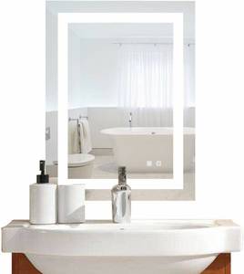 lot 17490 image: Bonnlo Led Bathroom Mirror LED Lighted Wall Mounted Mirror for Bathroom Vanity Mirror with Touch Button and Anti-Fog FunctionHangs Vertically or Horizontally (24�32