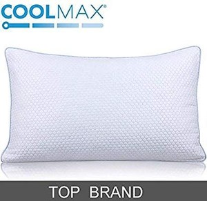 lot 17496 image: Shredded Memory Foam Bed Pillow - Adjustable to Thick Thin with Cool Bamboo - Cooling Hypoallergenic Pillow for Side & Back Sleeper - Soft Firm Bedding for Therapeutic Neck Shoulder Pain, Queen Size