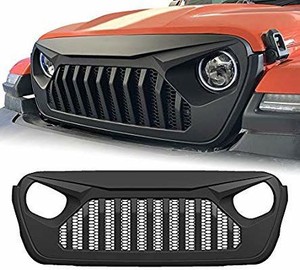 lot 17501 image: AMERICAN MODIFIED Front Vader Gladiator Grill Grille for 2018-2020 Jeep Wrangler JL Gladiator JT (Matte Black)
