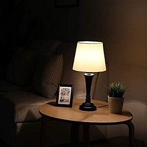 lot 17525 image: SOTTAE Vintage Black Metal Base Bedroom Living Room Beside Table Lamp