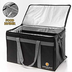 lot 17531 image: Herculean Insulated Food Delivery Bag - Hot and Cold Thermal XXL Commercial