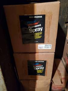 lot 20412 image: 2 Cases of Red-Orange Fluorescent Spray