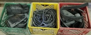 lot 2267 image: Three Crates Misc Rubber Pieces
