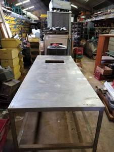 lot 2217 image: 10ft Stainless Steel ShopRestaurantWork Table