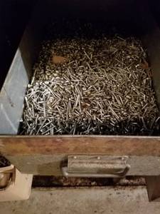 lot 2282 image: Bin Full of Assorted Fasteners  Bin Not Included