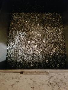 lot 2288 image: Bin Full of Assorted Fasteners  Bin Not Included