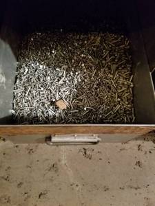 lot 2296 image: Bin Full of Rivets  Bin Not Included