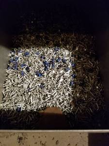 lot 2303 image: Bin Full of Rivets  Bin Not Included