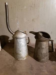lot 2332 image: Pair of Vintage Oil Cans