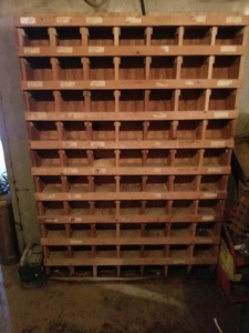 lot 2342 image: Divided Parts Shelf Cabinet