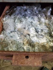 lot 2360 image: Bin Full of Truss Head 12in. Screws Bin Not Included