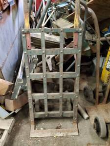 lot 2373 image: Antique Nutting Two Wheel Truck Dolly, Industrial Cart, Industrial Decor